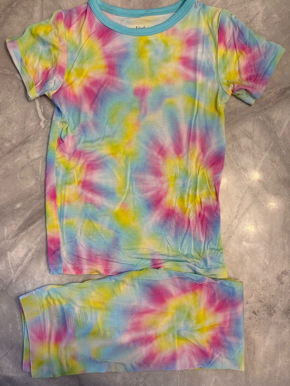 Birdie Bean Bamboo Girls Multicolor Tie-Dye Pajama Set
